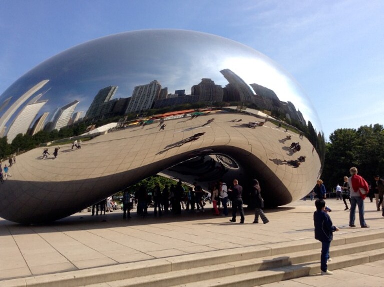 il "Cloud Gate" di Anish Kapoor, Chicago
