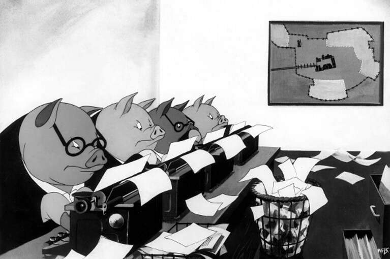 una scena del film di animazione realizzato nel 1955