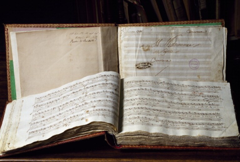quaderni autografi de "Il matrimonio segreto" di Domenico Cimarosa, conservati nel museo