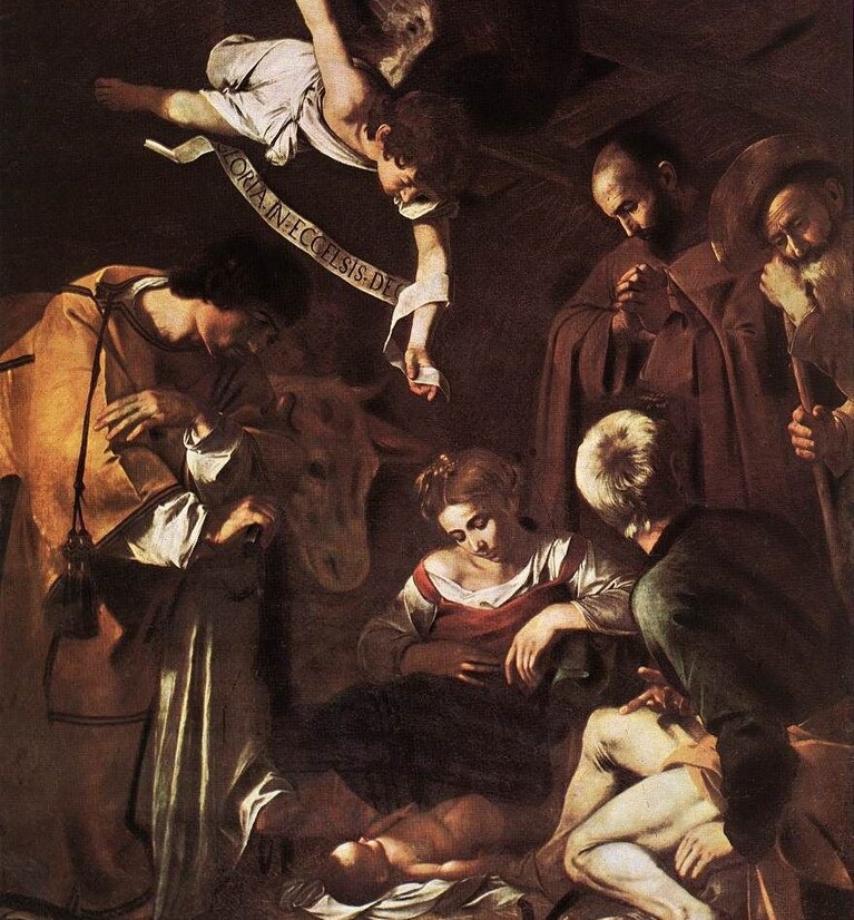 Natività con i santi Francesco e Lorenzo, Caravaggio, 1600-1609
