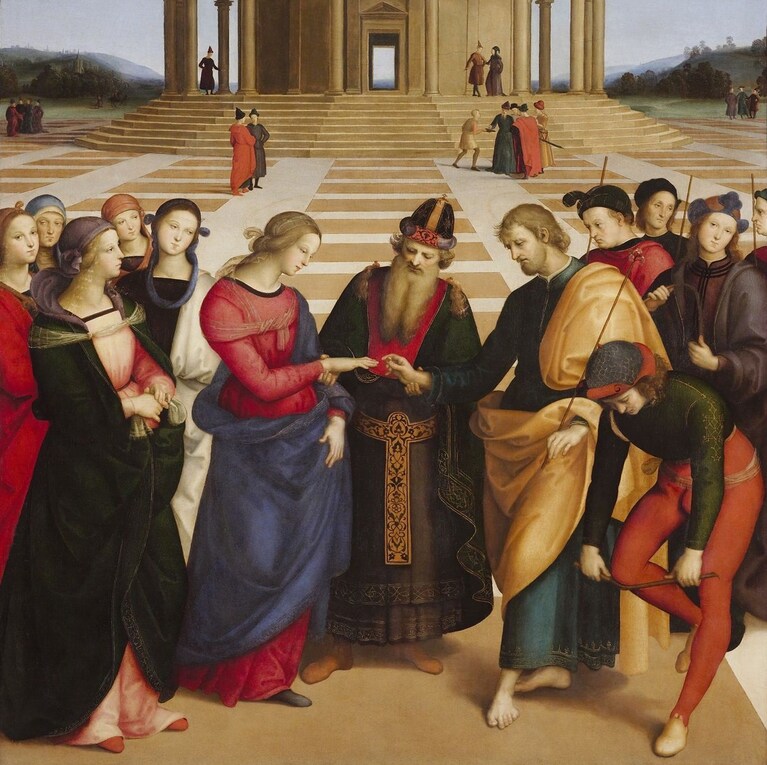 particolare dello Sposalizio della Vergine, 1504
