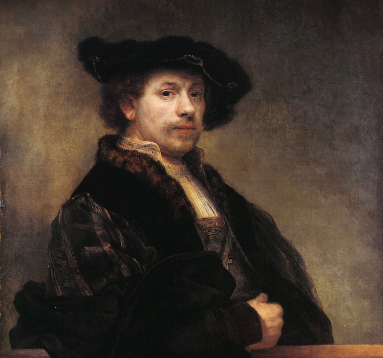 Autoritratto con camicia ricamata, Rembrandt Van Rijn, 1640