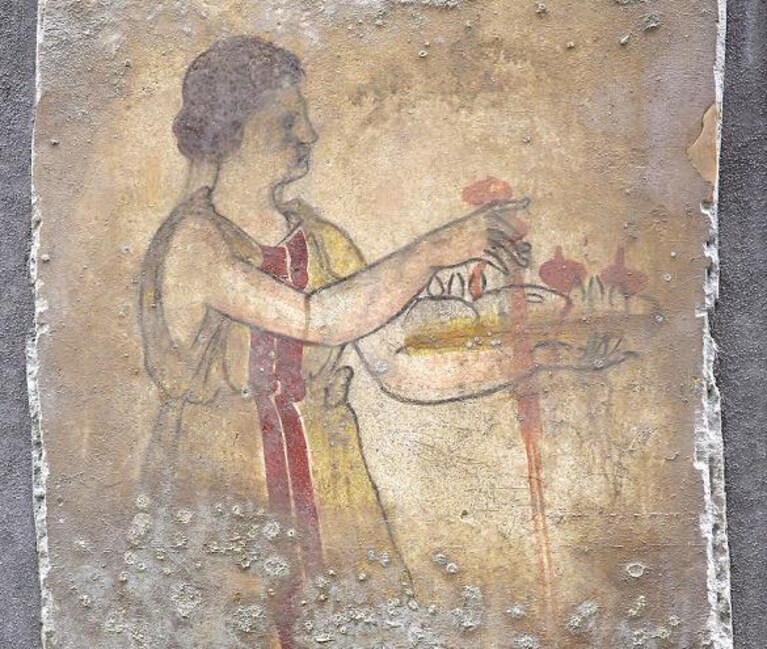 L'Arma custode della memoria, particolare dell'affresco