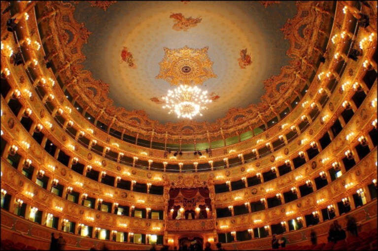 Il Gran Teatro La Fenice, ricostruito dopo l'incendio del 1996
