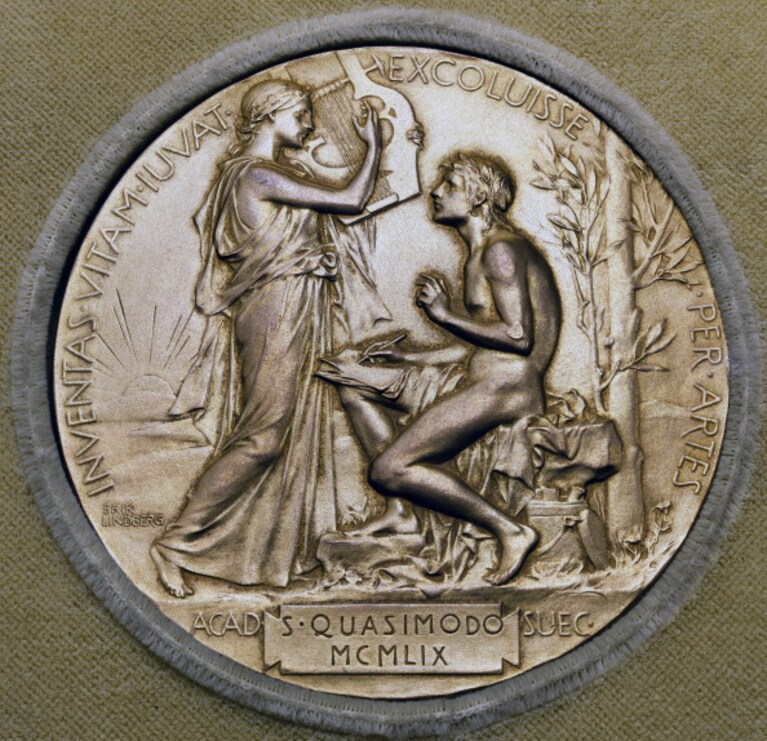 la medaglia del Nobel di Salvatore Quasimodo