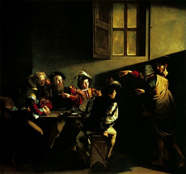 La vocazione di San Matteo, Caravaggio, 1600