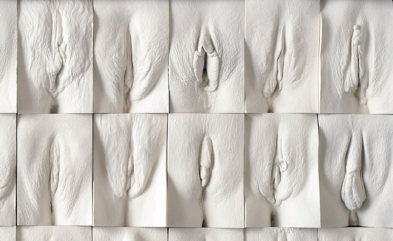 un pannello del "Great Wall of Vagina"