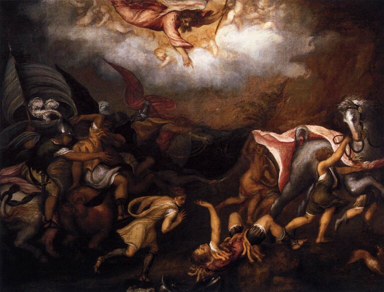 "Conversione di San Paolo", Andrea Schiavone
