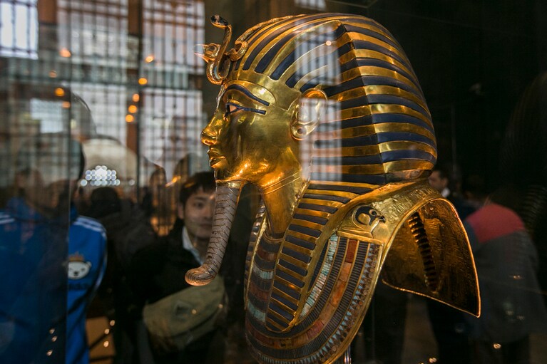 La maschera di Tutankhamon al Museo Cairo