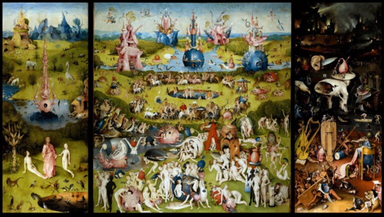 Hieronymus Bosch, Trittico del Giardino delle Delizie (1480-90), Museo del Prado, Madrid