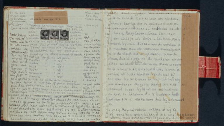 pagine originali dal Diario, conservato dalla Anne Frank Fonds