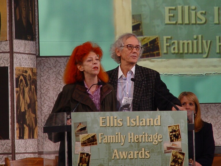 Christo insieme alla moglie Jeanne-Claude