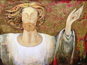 Cristo risorto, dipinto dall’artista Lucia Merli