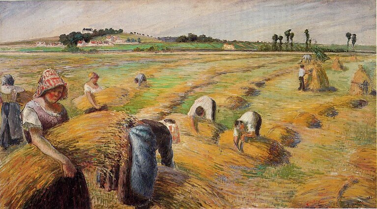 Camille Pissarro, La mietitura (1882)