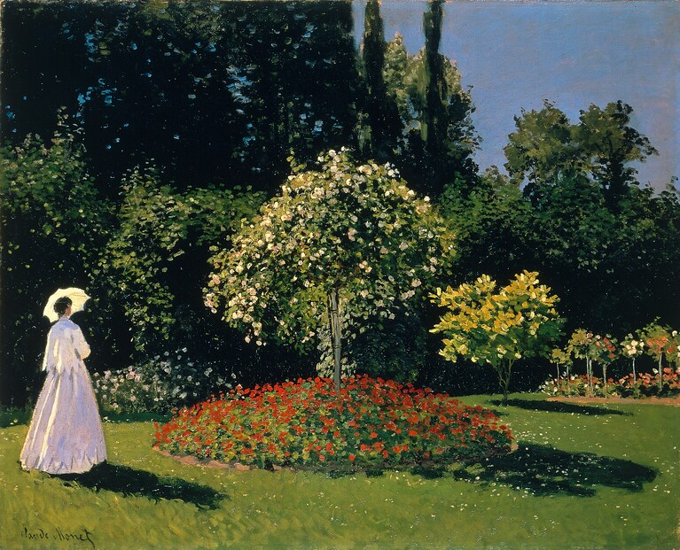 Claude Monet, Signora in giardino a Sainte-Adresse, conservato all'Ermitage di San Pietroburgo