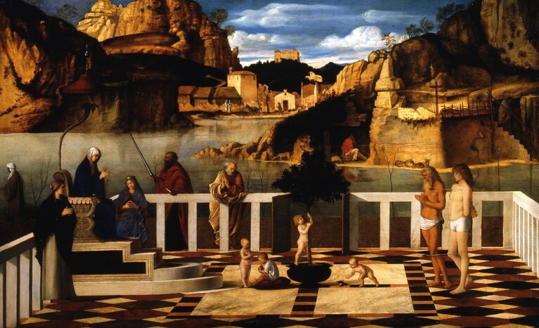 Allegoria sacra, Giovanni Bellini (1490-1500), Galleria degli Uffizi, Firenze