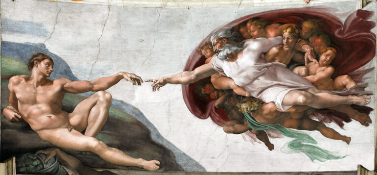 Michelangelo Buonarroti, Creazione di Adamo, 1511, Cappella Sistina, Musei Vaticani