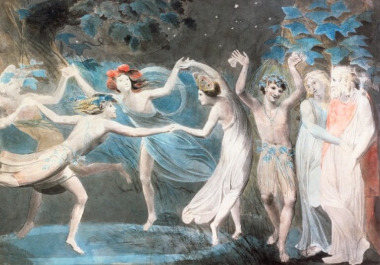 "Oberon, Titania and Puck con fate danzanti", William Blake (1786)