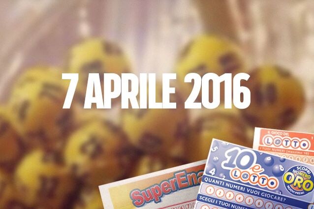Estrazioni di Lotto, SuperEnalotto e 10eLotto di giovedì 7 aprile