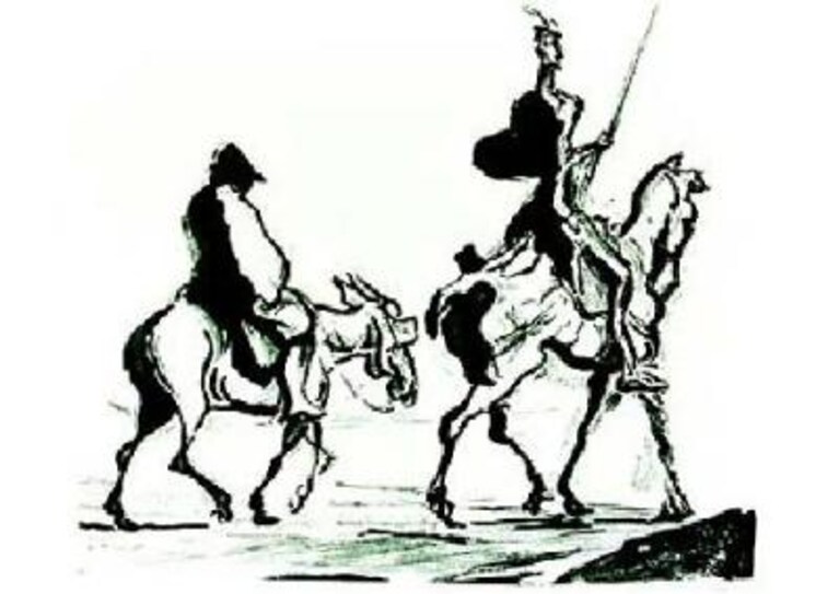 Don Quichotte, illustrazione di Honorè Daumier (1868)