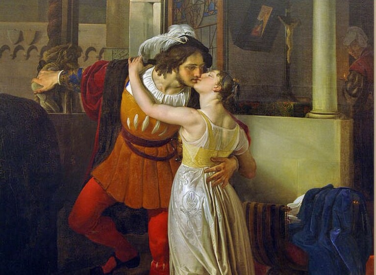 "L'ultimo bacio di Giulietta e Romeo", Francesco Hayez
