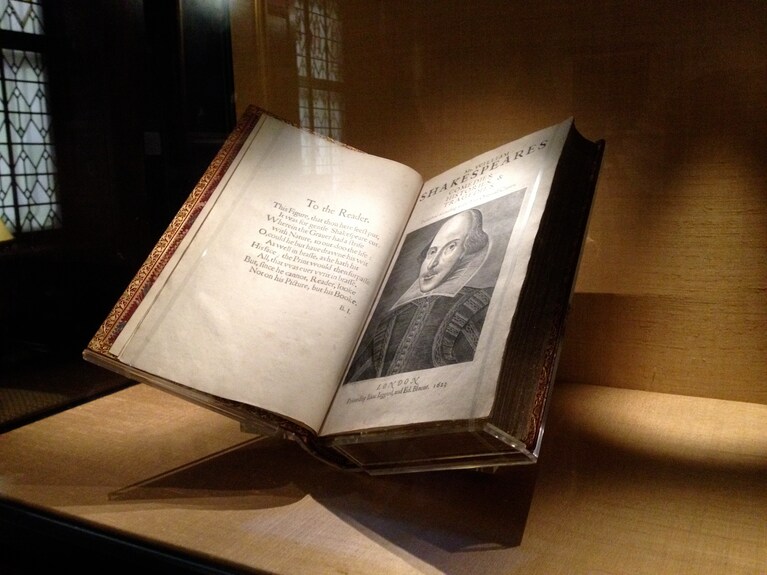 Copia del "First Folio" conservata a Washington D.C.