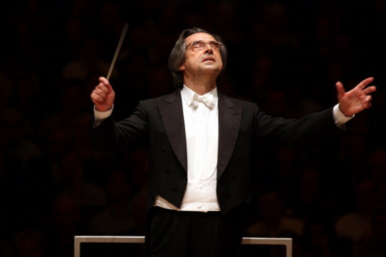 Il Maestro Riccardo Muti mentre dirige la Chicago Symphony Orchestra (4 ottobre 2012, Carnegie Hall)