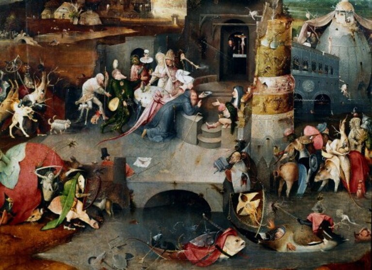 Hieronymus Bosch, Tentazione di Sant'Antonio (1500–1525), Museo del Prado, Madrid
