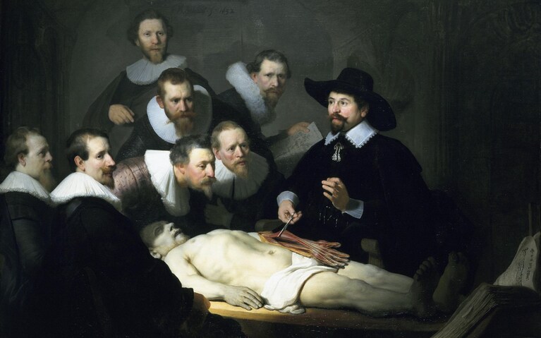 "Lezione di anatomia del dottor Tulp" (1632), Mauritshuis, L'Aia