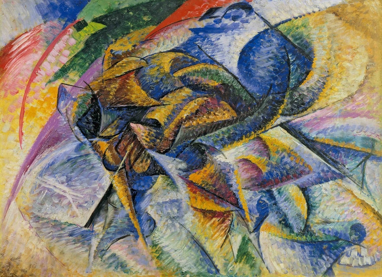 Umberto Boccioni, "Dinamismo di un ciclista" (1913), Peggy Guggenheim Collection
