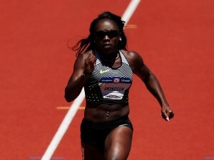 Morolake Akinosun durante una gara
