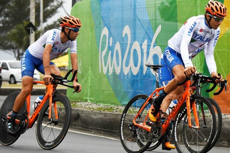 Nibali in gara nella prova olimpica di Rio 2016