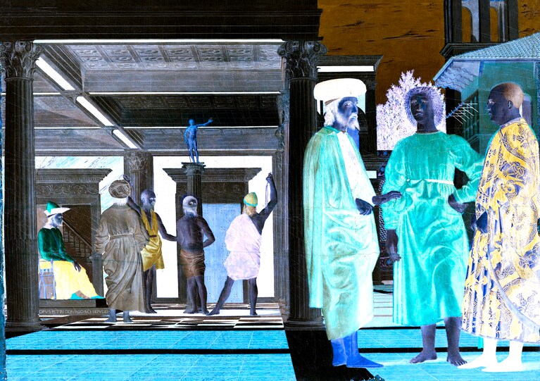 Flagellazione, Piero della Francesca; opera di Francesco Pignatelli (tecnica: stampe Lambda su Fuji)