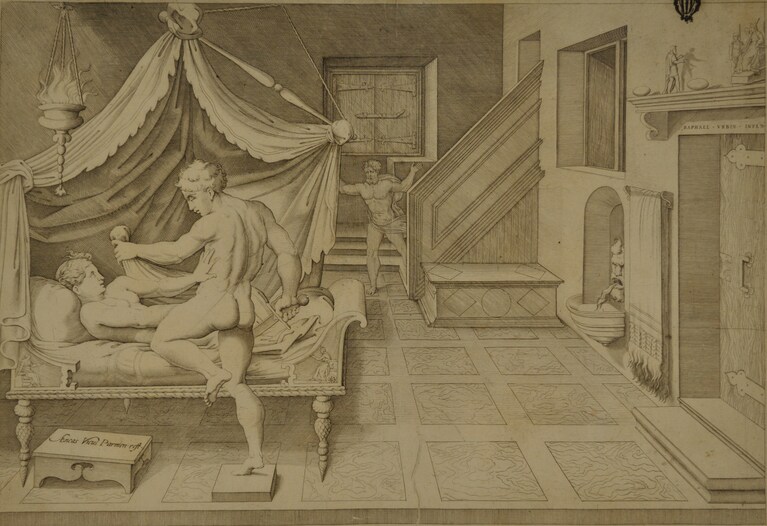 Enea Vico, Tarquinio viola Lucrezia (XVI secolo); Bologna, Pinacoteca Nazionale