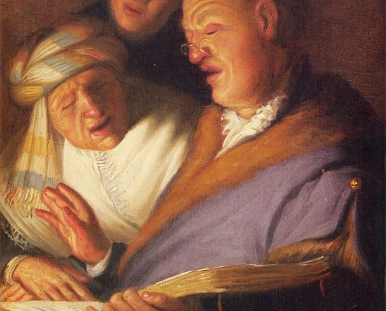 Rembrandt, I tre cantanti (particolare)