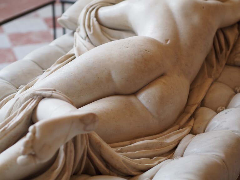 Gian Lorenzo Bernini, Ermafrodito dormiente, particolare; Museo del Louvre