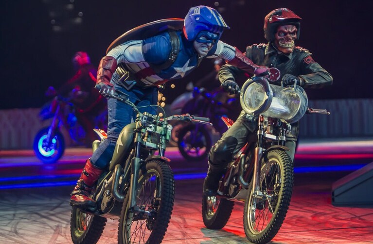 Capitan America e Teschio Rosso, Marvel Universe Live (foto di Daniele Mignardi Promopressagency - @DanieleMignardi)