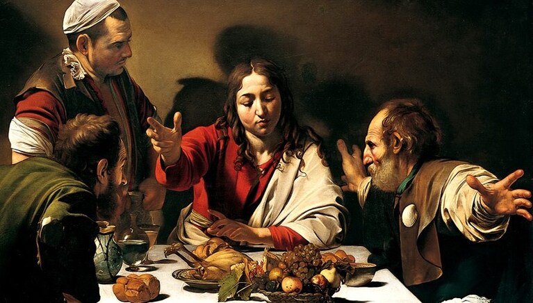 Cena in Emmaus, Caravaggio, Londra, National Gallery.