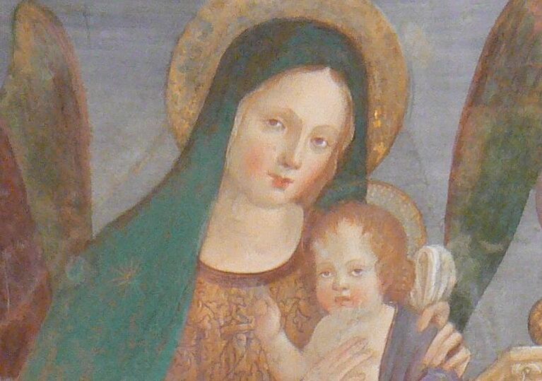 Madonna con Bambino (particolare), Francesco Melanzio