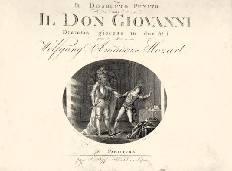 Copertina del libretto del Don Giovanni (1801)