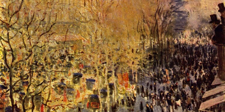 Claude Monet, "Il Carnevale in boulevard des Capucines" (1873), Museo Puškin, Mosca