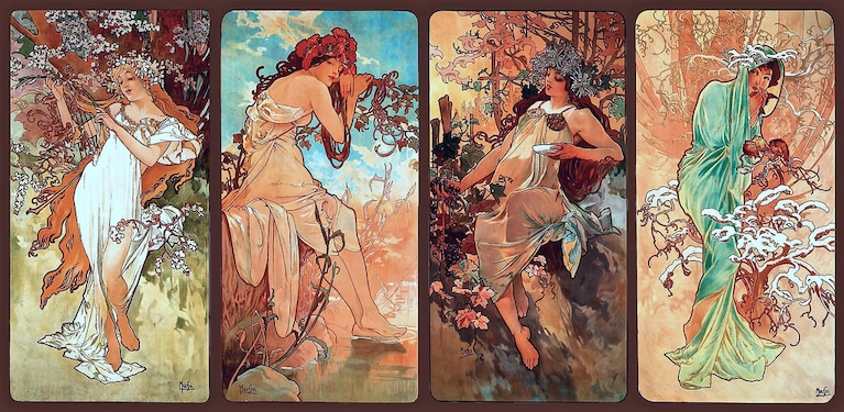 Alfons Mucha, Le quattro stagioni (1896)