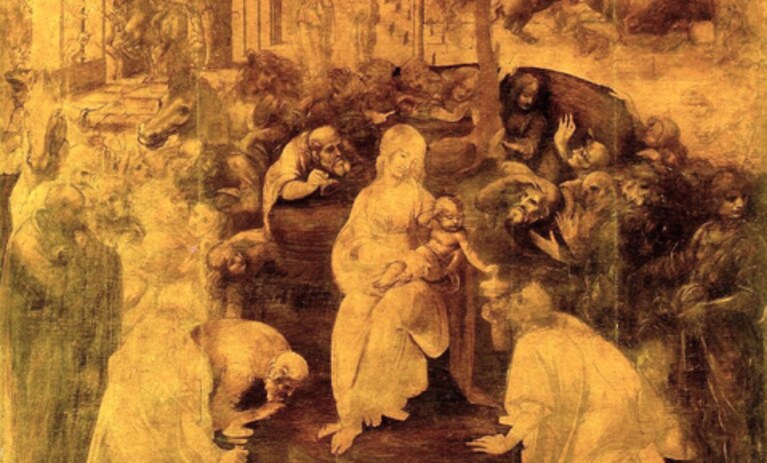"Adorazione dei Magi" di Leonardo da Vinci, Galleria degli Uffizi