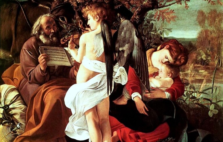 "Riposo durante la fuga in Egitto" (1595-96), Galleria Doria Pamphilj, Roma