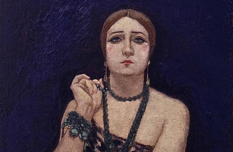Anselmo Bucci, "Rosa Rodrigo (La bella)", (1923), olio su tela, courtesy Matteo Mapelli – Galleria Antologia, Monza