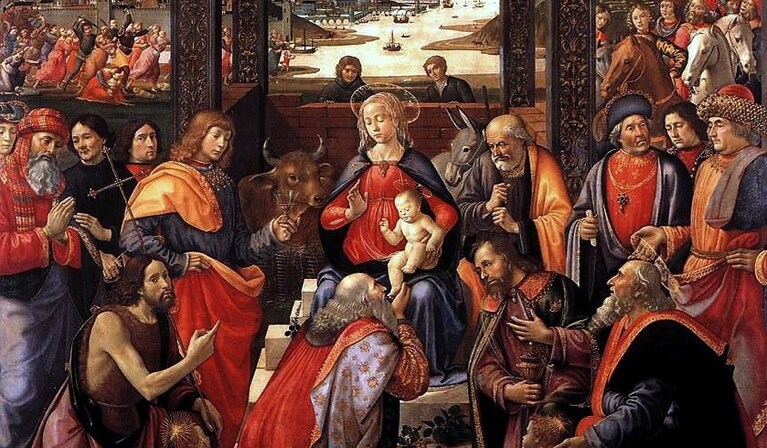 "Adorazione dei Magi degli Innocenti", il Ghirlandaio, Galleria dello Spedale degli Innocenti