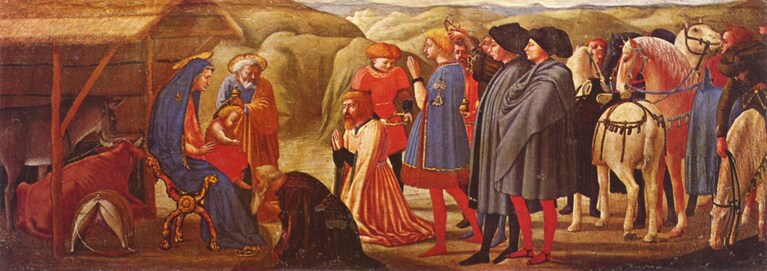 "Adorazione dei Magi", Masaccio (1426), Museo statale di Berlino