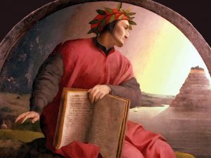 Un ritratto di Dante Alighieri, simbolo della lingua italiana