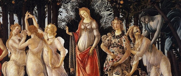 Particolare della Primavera di Botticelli