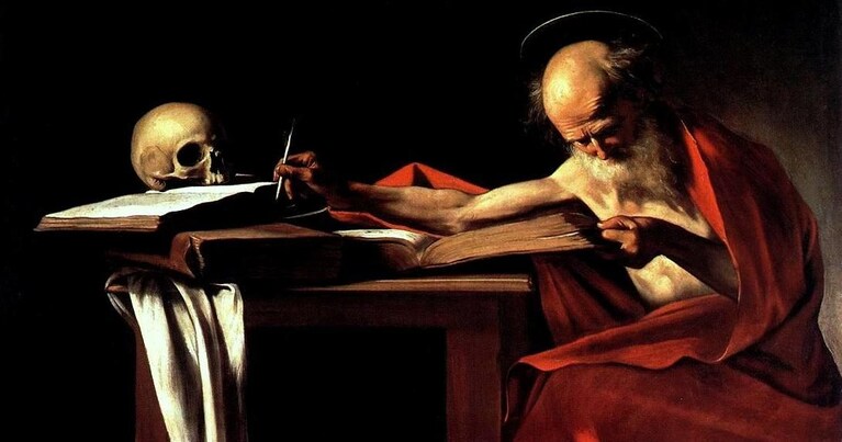 Caravaggio, San Gerolamo scrivente (1606), Roma, Galleria Borghese.